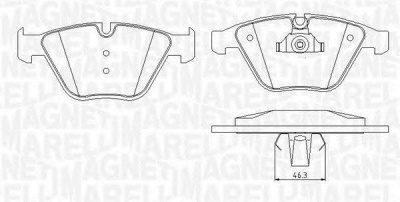 MAGNETI MARELLI 363916060581 -  Комплект тормозных колодок, дисковый тормоз